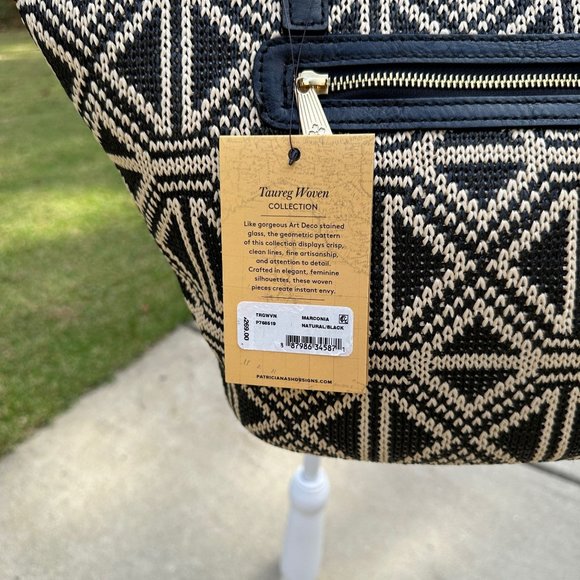 Patricia Nash Taureg Woven Marconia Tote Natural/Black P768519 NWT - Picture 8 of 14